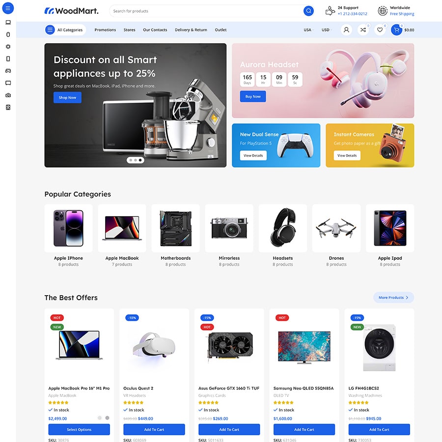WoodMart — универсальная тема для WooCommerce 