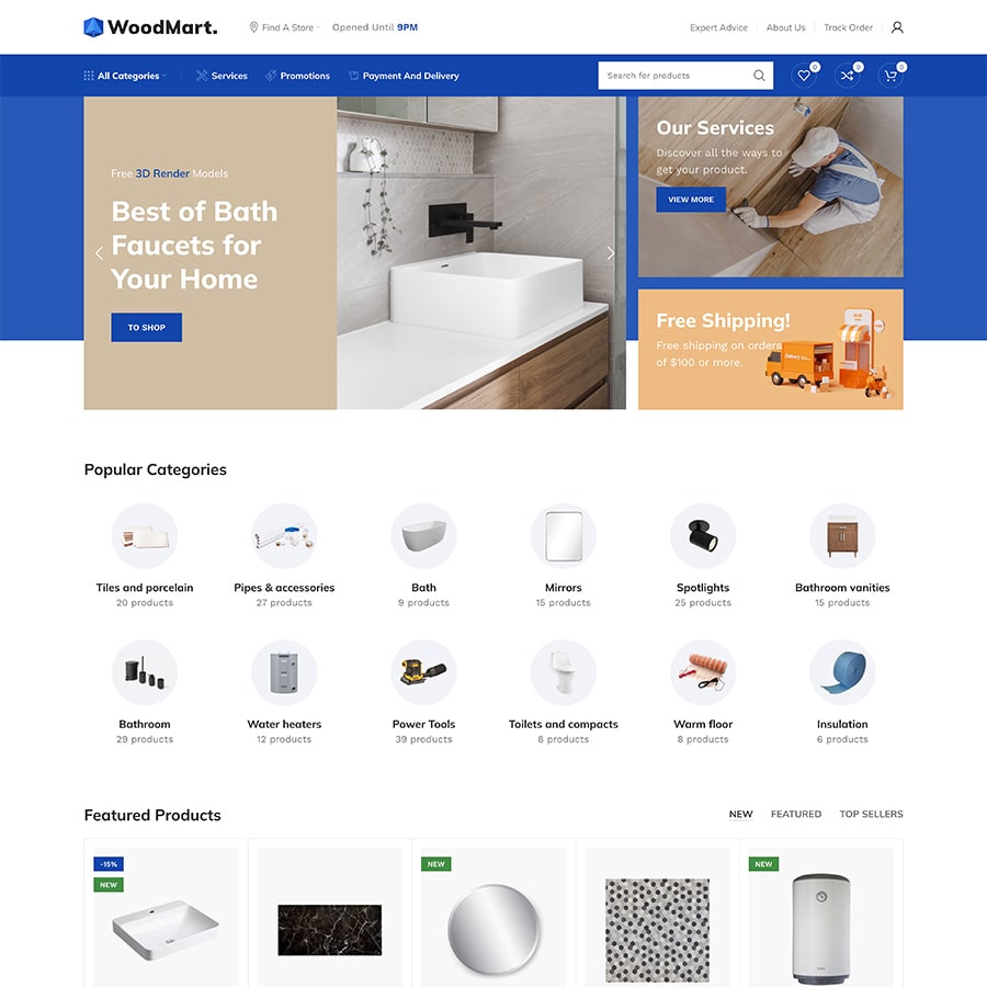 WoodMart — универсальная тема для WooCommerce 