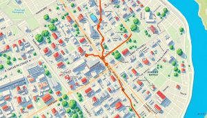 как добраться до трёх ключевых мест в вашем районе