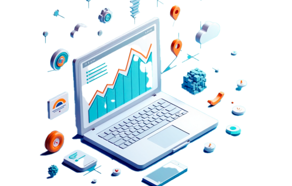 modern web design illustration for a Russian SEO agency